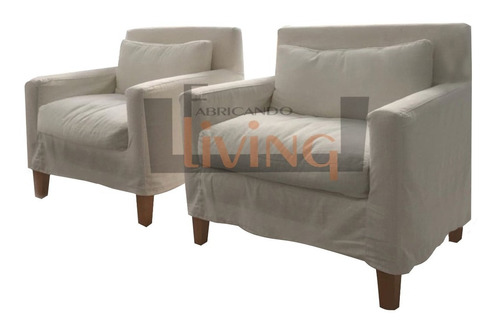 Sillón 1 Cuerpo Modelo Kubika Funda De Tussor O Gabardina