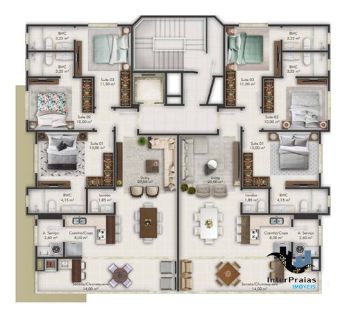 Imagem 11 de 13 de Apartamento Padrão Com 3 Quartos - 47577-v