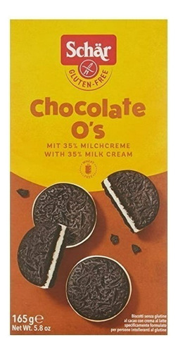 Kit Com 3 Biscoitos De Chocolate O's Sem Glúten 165g Schar