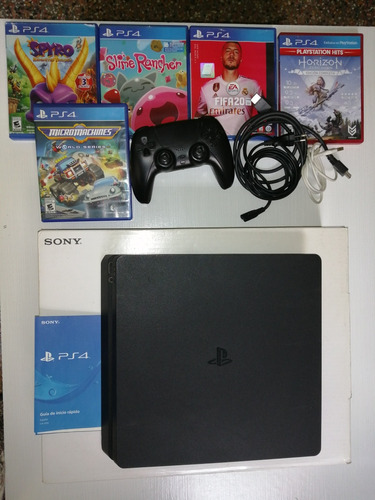 Playstation 4 Slim + Un Control + 5 Juegos Físicos 