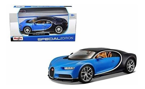 Bugatti Chiron Azul / Negro 1 / 24 Por Maisto 31514