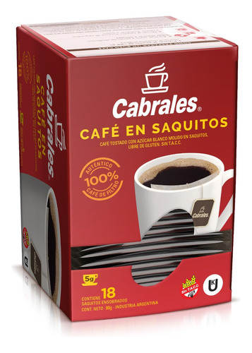 Cafe Cabrales En Saquitos 5gr X 18u Cod 1128