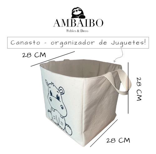 Pack X3u Cesto Canasto Organizador De Juguetes Con Manijas Opciones De Estampados