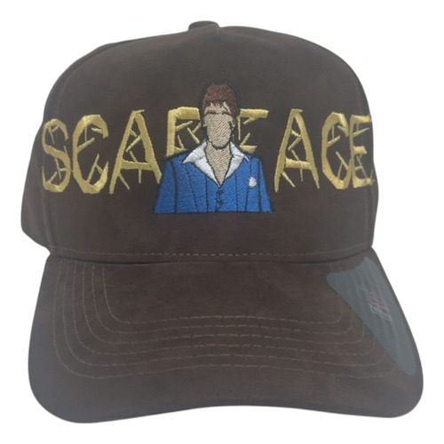 Gorra Snapback Gamuza Bordada Curva Ajustable Premium Fg Cap Scarface Montana Ajustable