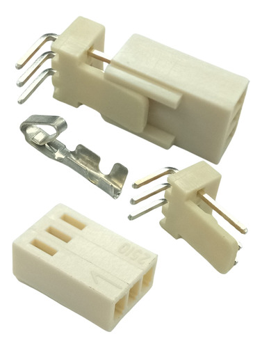 Conector Polarizado 90º De Tres Pines Pack De 10 Unidades