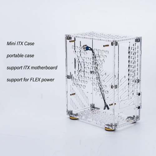 Case De Pc Itx, 4.3l Mini Caja De Computadora Itx Con Enfria