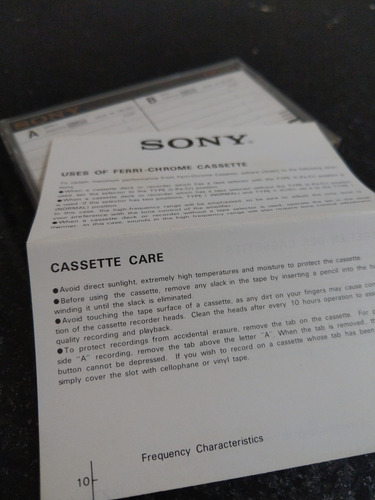 Fita Cassete K7 Sony Fecr 60 Ferro-cromo Type Iii (Usado)