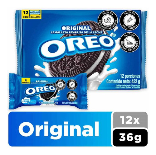 Galleta Oreo Bolsa 12u - Unidad a $1361