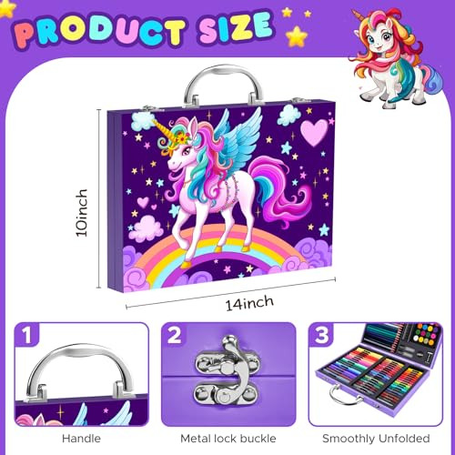 Kit De Dibujo Para Niños De 4 A 12 Años Unicornio