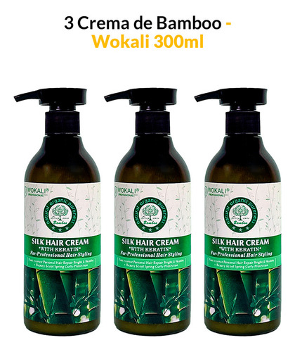 3 Crema De Bamboo 300ml - Wokali