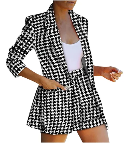 Traje a cuadros mujer sales
