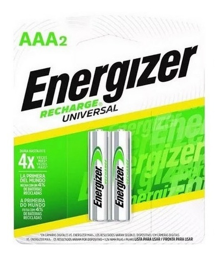 Pila Recargable Energizer Aaa Par