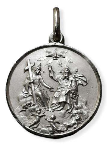 Medalla Plata 925 Santísima Trinidad #334 ( Medallas Nava) 