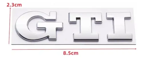 Emblema Cromado Sigla Gti Tapa Baúl Gol/ Golf/ Saveiro