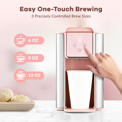Mecity Cafetera Rosa 3 En 1 Cafetera De Servicio