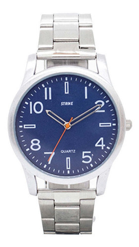 Reloj Strike Watch Ea1784-01 Hombre Colección 2022 Color de la correa Plata Color del bisel Plata Color del fondo Azul