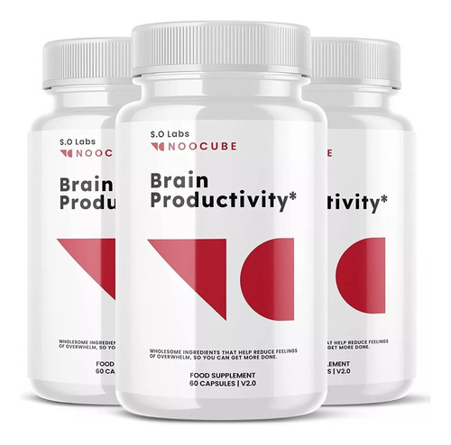 Noocube Brain Productivity Suplemento Píldoras Para Memoria