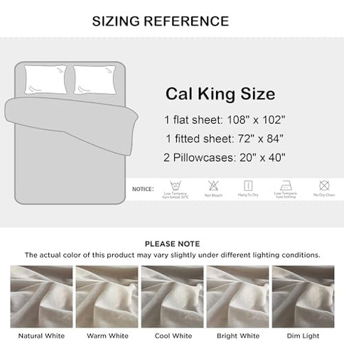 Juego De Sábanas De Lino Y Algodón Para Cama Queen, 4