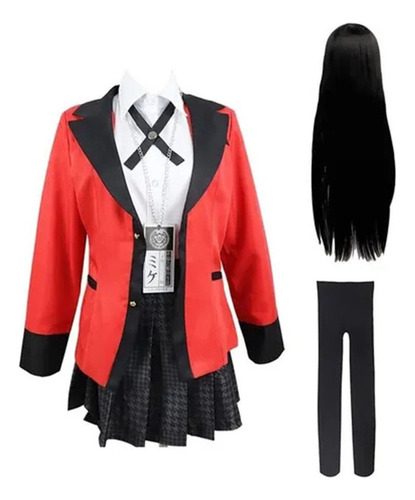 Disfraz Cosplay De Kakegurui Runa Yomozuki/pelucas/zapato