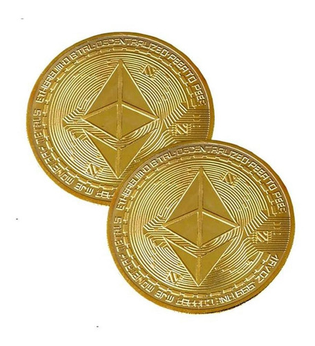 Ethereumcoin Moneda De Metal, Mxbil-002, 2 Pzas, 4cm  Ø, Met