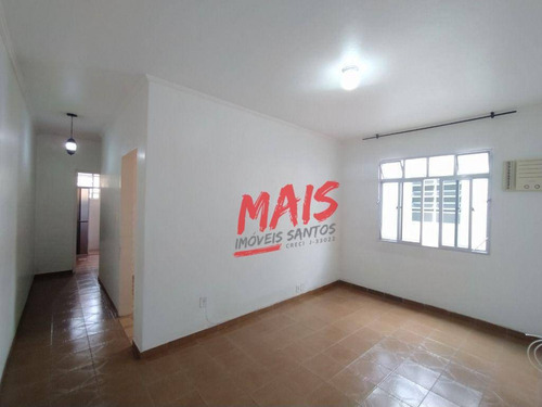 Imagem 1 de 10 de Apartamento Com 1 Dormitório Para Alugar, 48 M² Por - Gonzaga - Santos/sp - Ap4865