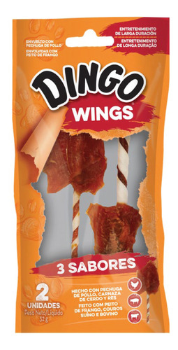 Hueso Para Perros Dingo Triple Flavor Wings 2 Un