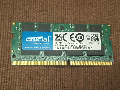 ¡click! Original! Memoria Ram Crucial 16 Gb Ddr4 2400