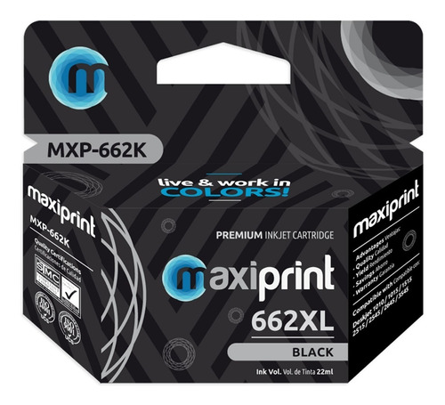 Cartucho De Tinta 662xl Compatible Con Hp Maxiprint 