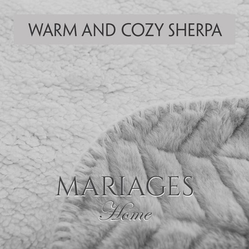 Frazada Mariages Home Salamanca Flannel edredón queen color azul con diseño lisa de 240cm x 230cm
