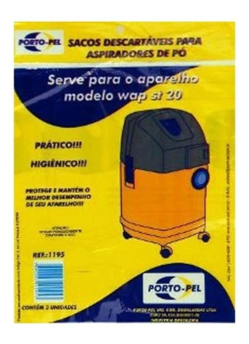 Saco Coletor Filtro Descartável Para Aspirador Wap St20