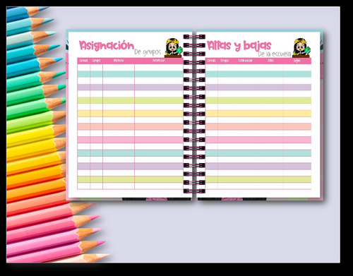Agenda Directiva 2023-2024 Imprimible Digital Editable