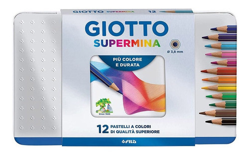 Giotto Supermina 12 Colores Estuche Metalico
