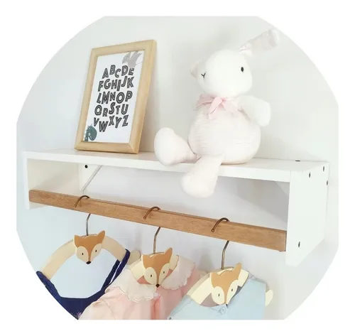 Percheros para niños en madera country sale