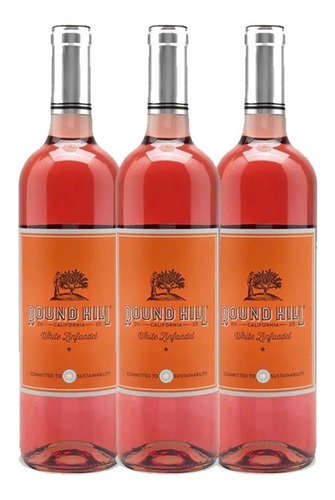 Pack De 3 Piezas De V. Round Hill Rose White Zinfandel 750ml