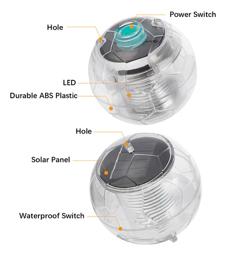 Luz Nocturna Led Led Para Exteriores, Flotador De Agua Color