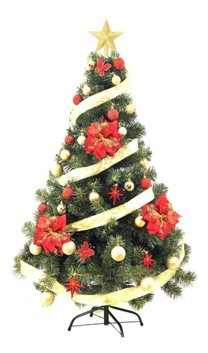 Imagen 1 de 8 de Arbolito Navidad Canadian Luxe 1,20 C Kit 36 Pzas - Sheshu