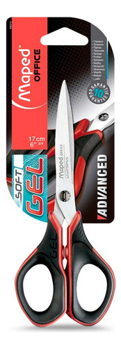 Tijera Maped Softgel 17 Cm Con 3 Color Negro