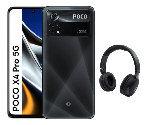 Imagen 1 de 2 de Xiaomi Pocophone Poco X4 Pro 5g 256gb 8gb Black + Audifonos 