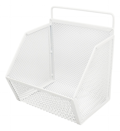 Cesta De Alambre Colgante De Metal Adhesiva De 13,2 X 10 X 1