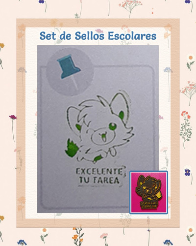Set Escolar De Sellos Docentes N 8 - Sellos Almoh Tint Caja