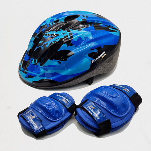 Combo Bianchi Niño (casco+protecciones)