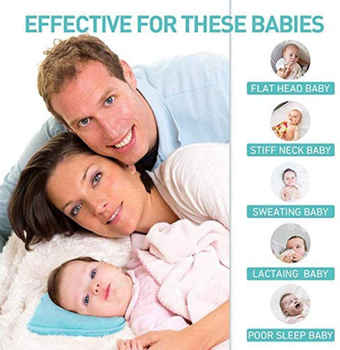 Imagen 4 de 8 de Almohada Bebe Memory Foam Almohada Prevenir Cabeza Plana