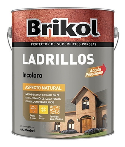 Brikol Ladrillos Impermeabilizante X 4 Lts - Sagitario Acabado Satinado Color Cerámico tipo de pintura o accesorio impregnante