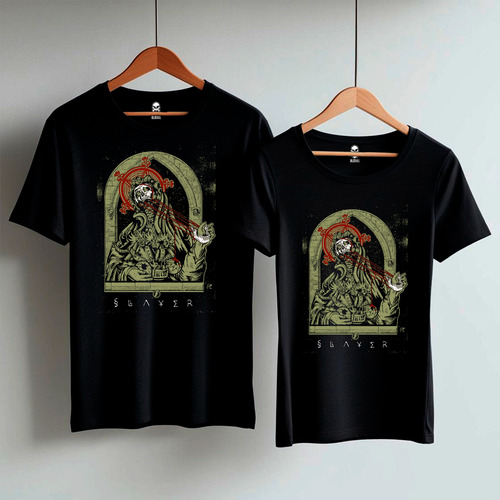 Remera Slayer Virgen Calavera Rock Heavy Metal 100% Algodón