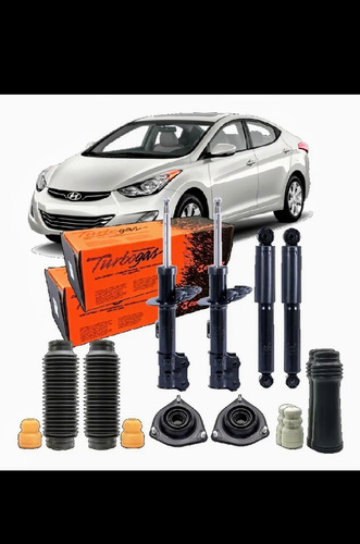 4 Amortecedores Confab + Kits Elantra 2011 Até 2016