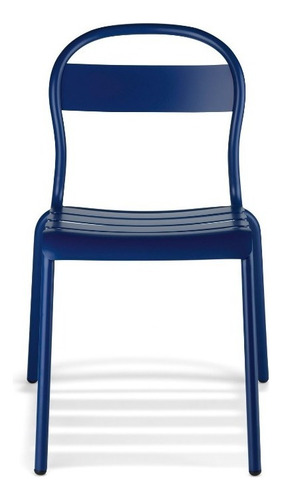 Silla De Aluminio Para Exterior E Interioir Stecca - Colos Color Azul Marino