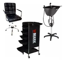Comprar Combo Barberia Lavacabeza Portatil + Sillón A Gas + Carro