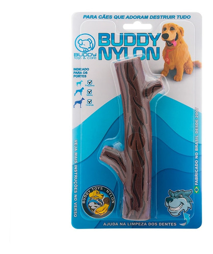 Imagem 1 de 10 de Brinquedo Pet Mordedor Resistente Nylon Graveto Buddy Toys