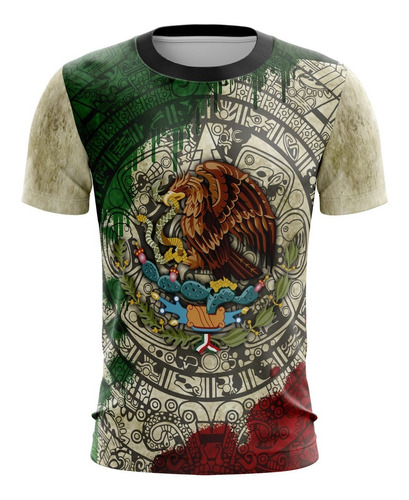 Playera Sublimada Infantil Calendario Aguila Mexico