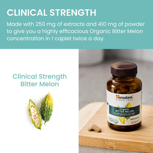 Suplemento De Melón Amargo Orgánico Himalaya 660 Mg 60 Cápsu